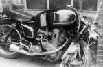 ABs 1955 7R AJS after his IOM TT crash, bike at AMC Plumstead-1a.jpg